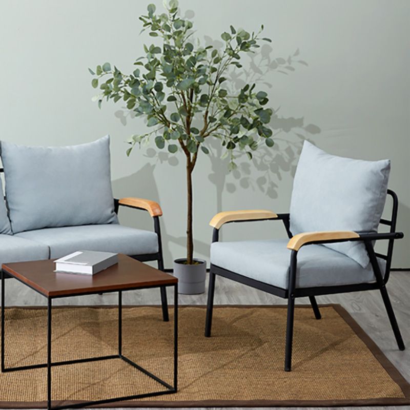 Solid Color Living Room Armchair Arms Included Accent Armchair