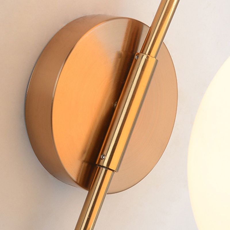 Illuminazione con applique a parete a sfera, vetro contemporaneo a 2 teste montate a parete lampada