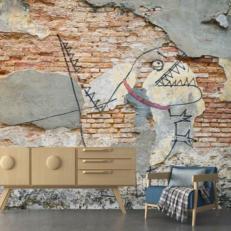 Photography Brick Wall Mural Environment Friendly Wallpaper for Home