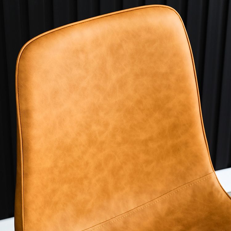 Contemporary Style Metal Chair Kitchen Dining Solid Back Dining Side Chairs