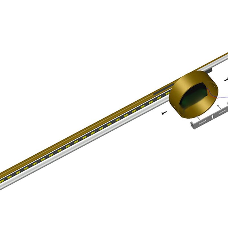 Linear Shape Metal Wall Light Fixture Modern Style 1 Light Wall Mounted Light Fixture