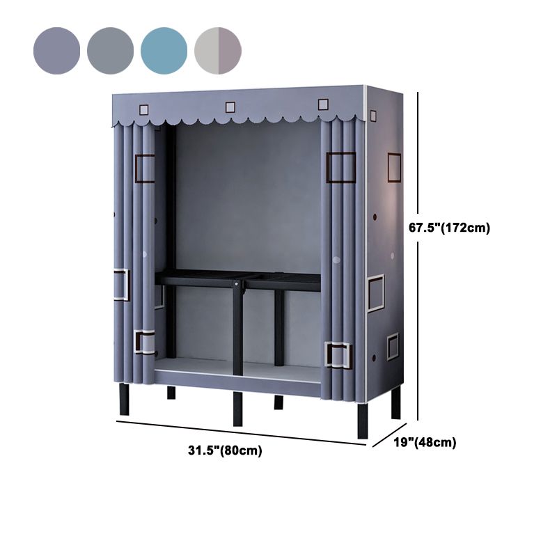 Industrial Wardrobe Armoire Black Storage Cabinet for Bedroom