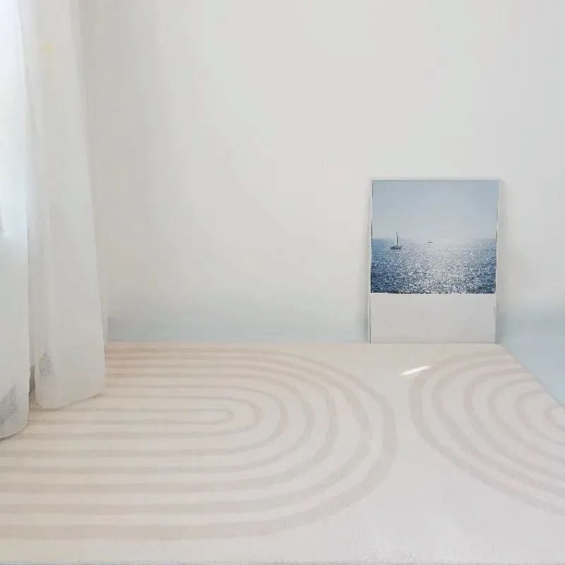 Rectangle Shape Geometric Pattern Rug Stain Resistant Loom Rug for Bedroom