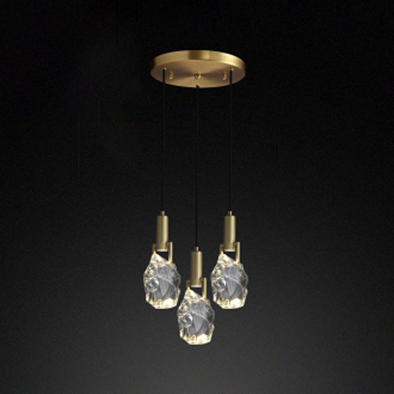 Modern Style Hanging Light Crystal Pendent Lighting Fixture for Living Room