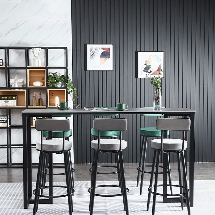 Indoor Round Counter Stool Industrial Upholstered Counter Height Stool