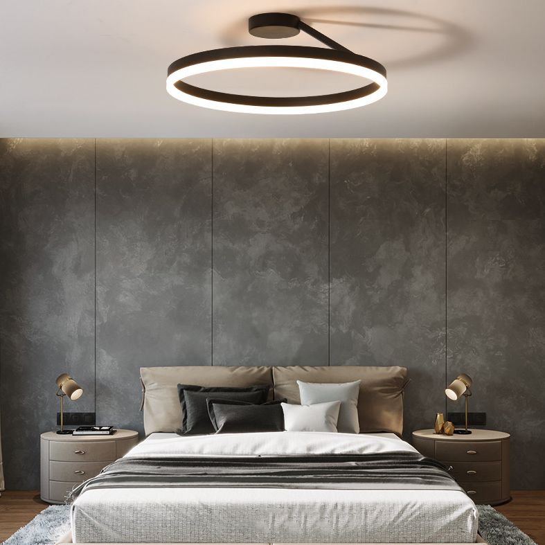 Moderni cerchi minimalisti LED LIGHIO LIMA ACRILICA ACRILICA LAMPAGNO A MONTRO A Monti per lo studio Camera da letto