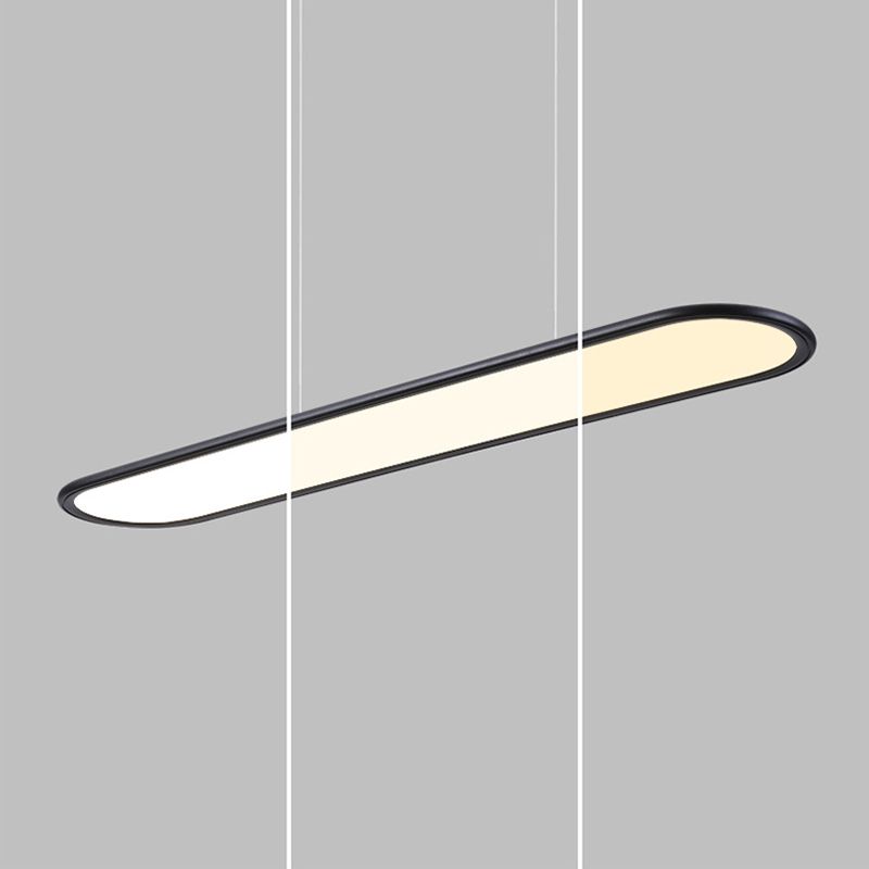 Versatile Ultrathin Island Pendant Lamp Minimalist Metal Dining Room LED Flush Mount Light