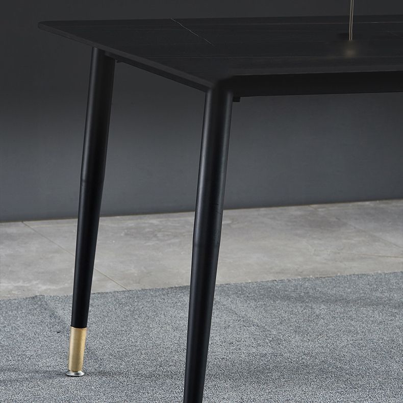 Glam Style Sintered Stone Dining Set Rectangle 1/5/6/7 Pieces Dining Set for Dining Areas