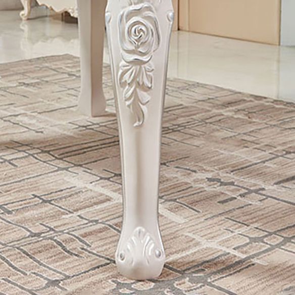 Glam Style Kitchen Marble Top Furniture of Standard Height Formal Dining RoomTable Set