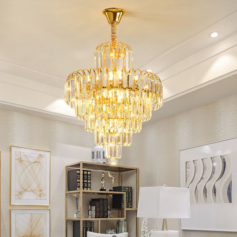 Luz colgada en forma de cristal K9 Luz de lámpara transparente lujosa moderna para restaurante
