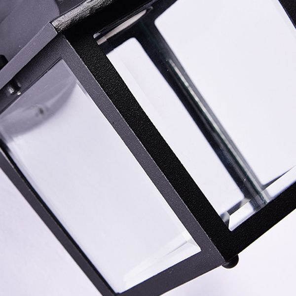 Illuminazione da parete in metallo geometrico stile industriale 1 lampada montata a parete leggera in nero