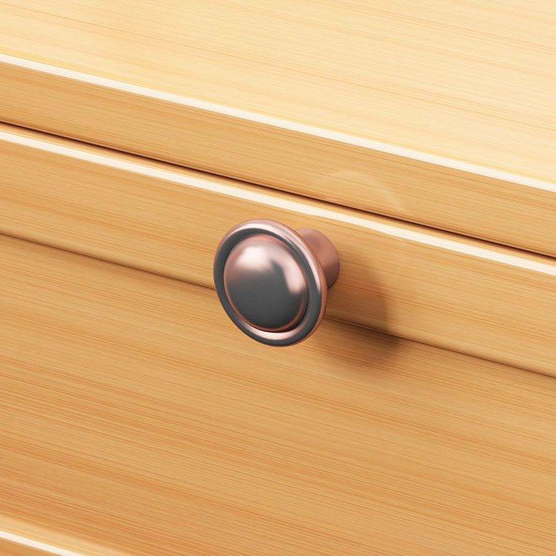 Contemporary Style Wardrobe Armoire Bamboo Armoire with Clothes Rail for Home