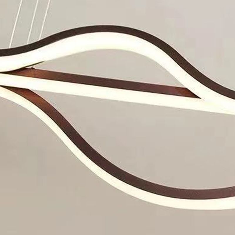 Minimalist Hanging Island Light Metal Dining Room LED Island Pendant Light