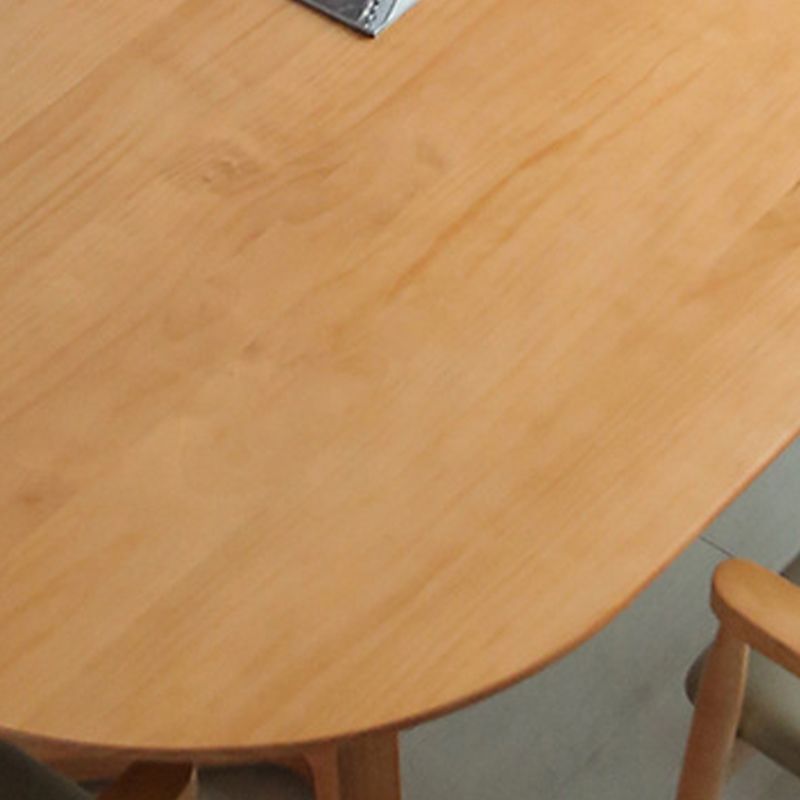 Simplicity Oval Top Restaurant Table Solid Wood Dining Table for Dining Room