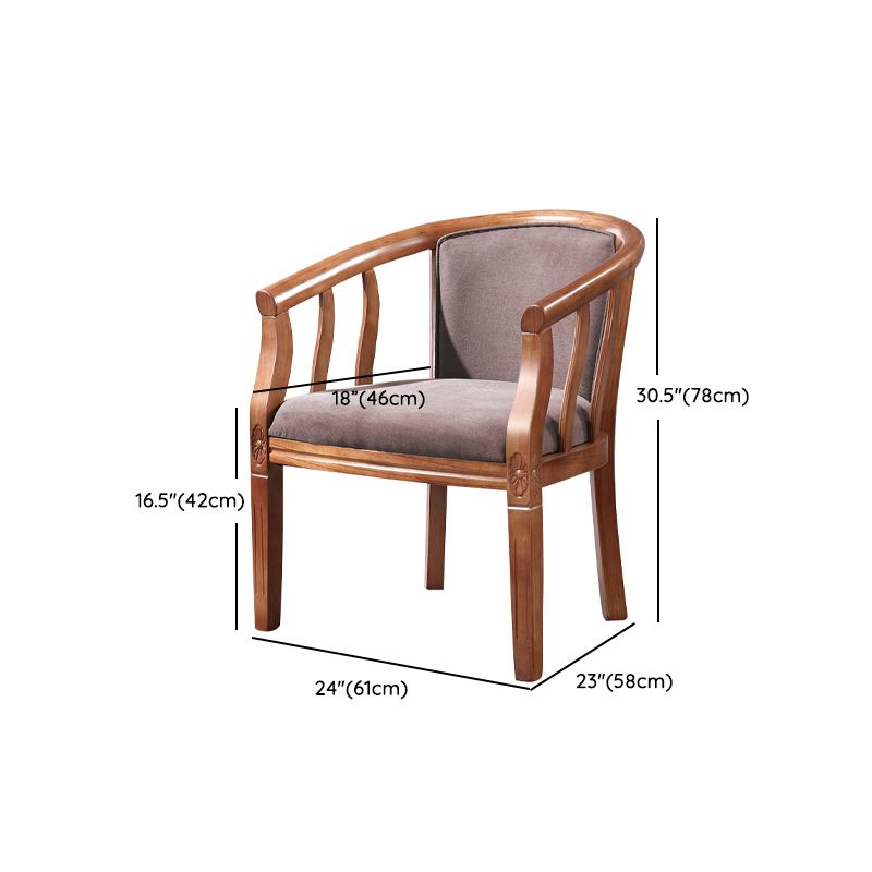 Traditional Style Dining Chair Solid Wood Dining Arm Chair for Hotel