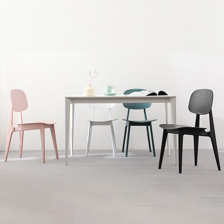 Silla de comedor plástica con respaldo abierto contemporáneo con acabado mate para restaurante