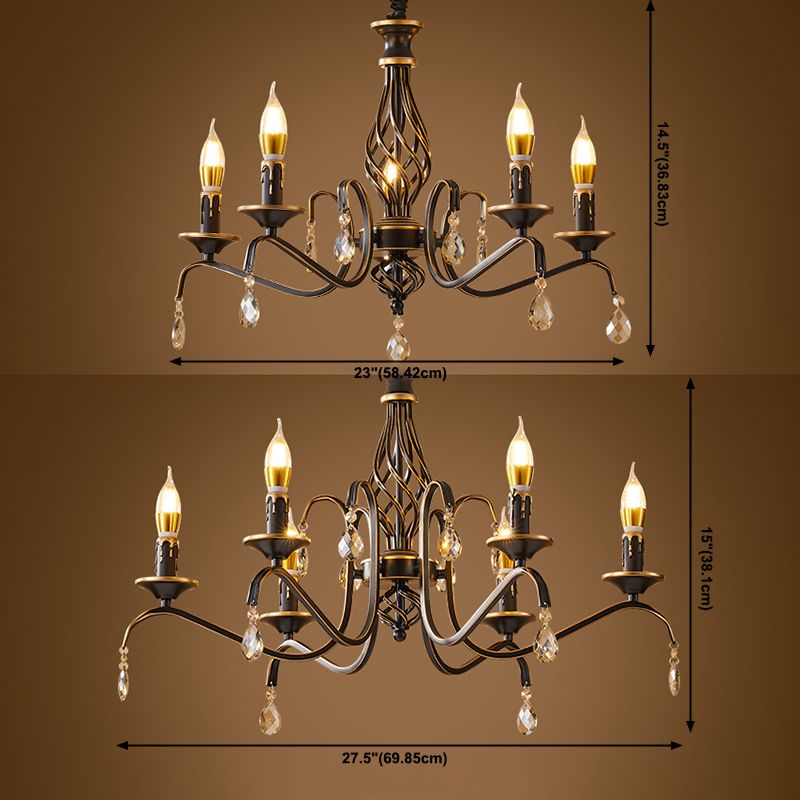 Metaalhangende hanglampen Traditionele hangende lampen voor woonkamer