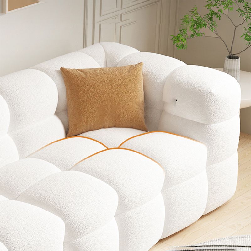 Scandinavian Biscuit Back White Tuxedo Arm Living Room Seating