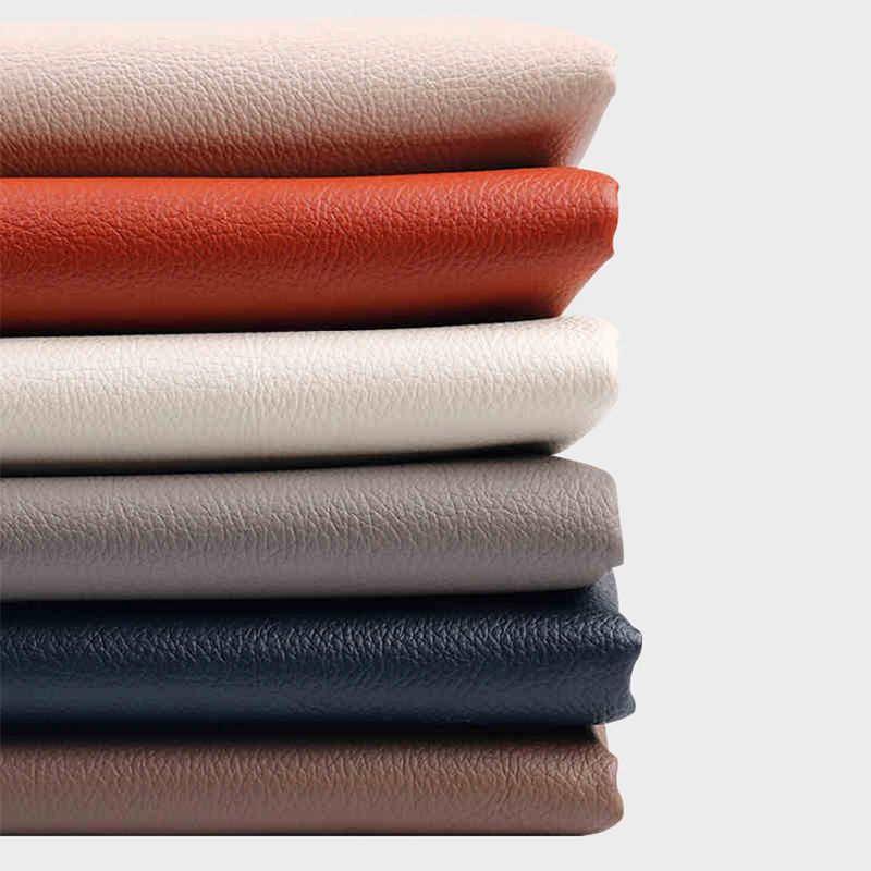 Dark Brown Leather Standard Square Stain Resistant Indoor Standard