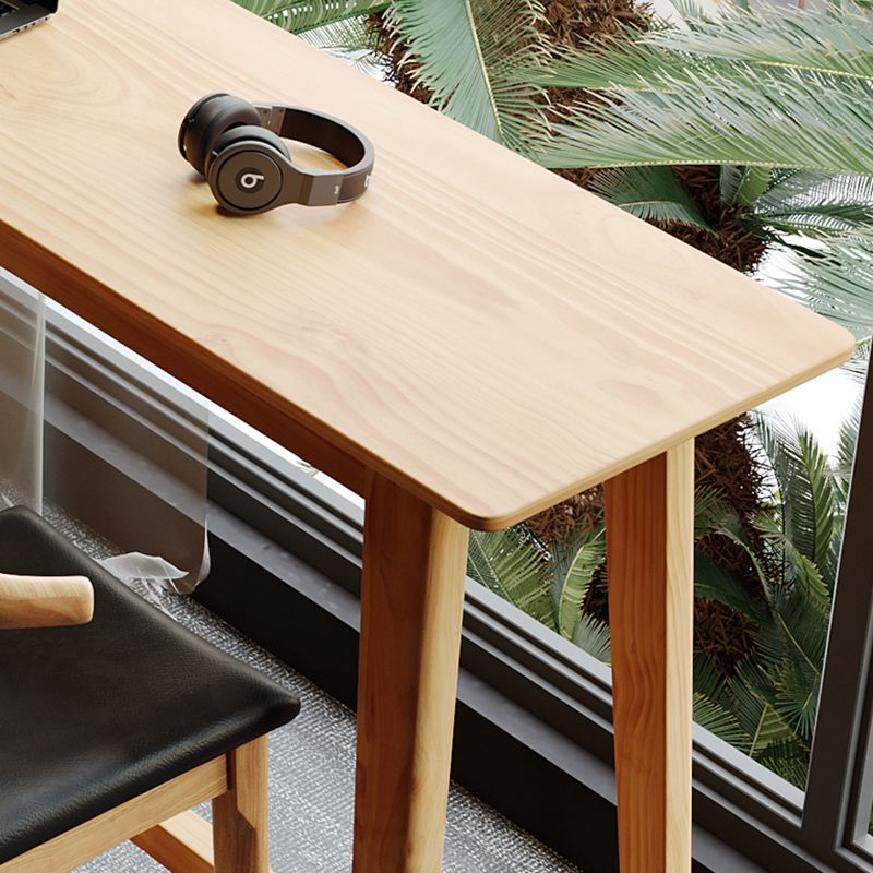 1/4 Pieces Table and Stool Set Modern Solid Wood Pub Dining Set