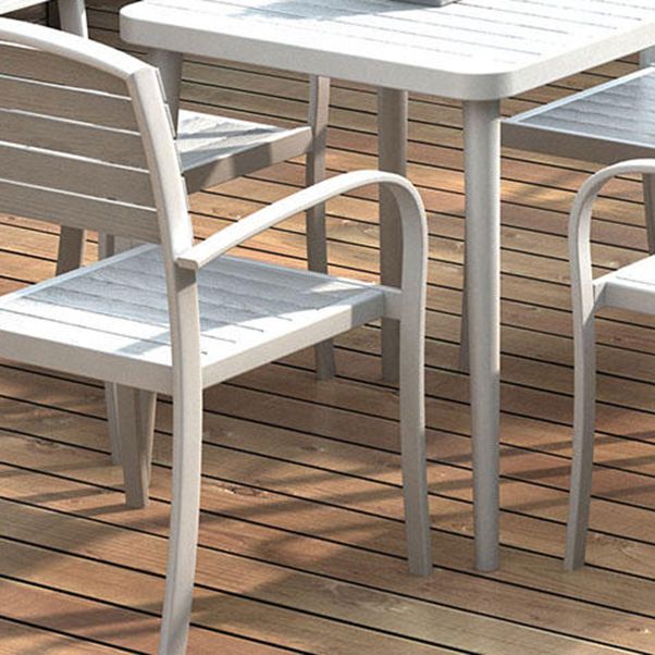Industrial Wood Patio Dining Table 5/7 Pieces Geometric Dining Set