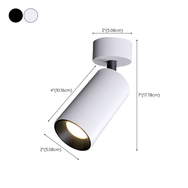 Cylinder Ceiling Light Fixture Contemporary LED Flush Mount for Living Room