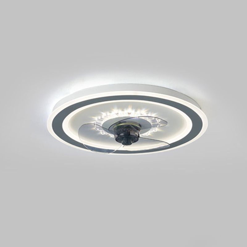 Ultradünne Deckenlüfterbeleuchtung Modernismus Acryl Schlafzimmer LED SEMI BUSH LIGHTURE IN Weiß
