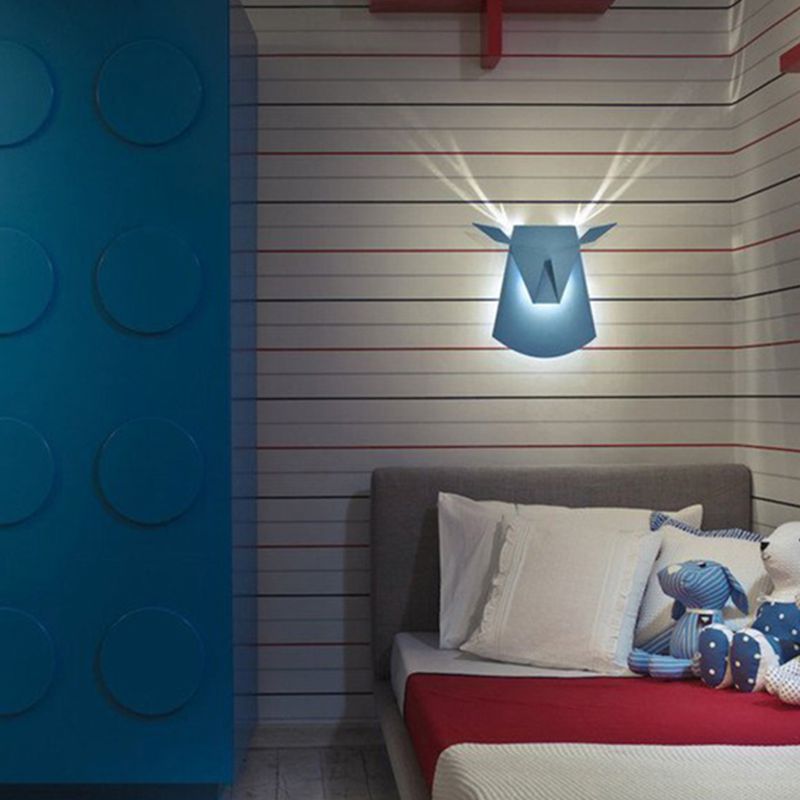 1-Light Geometric Wall Lamps Modern Style Metal Wall Light Sconce