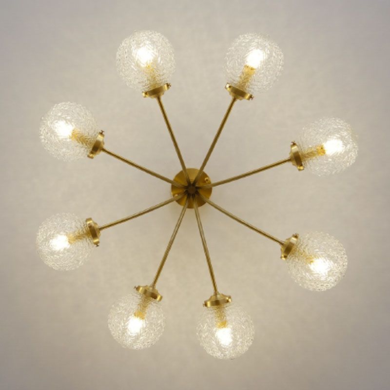 American Style Ceiling Light Ball Shape Shade Ceiling Lamp for Bedroom