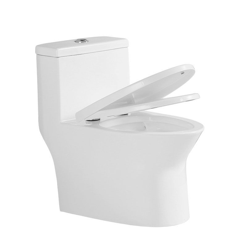 Ceramic Floor Mount Toilet Household One-piece Elongated Siphon Jet Flush Toilet