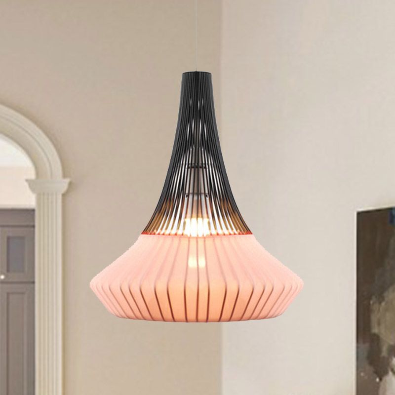 Tombre de cono de colgante Luz de estilo moderno 1 Luz colgante de color negro/rosa/rosa/azul para sala de estar