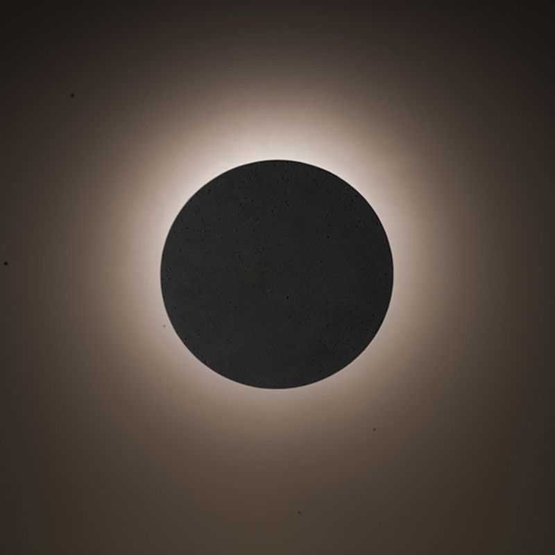 Round Simplicity Light Fixture Indoor Warm Lighting Fixtures in Gray for Bedroom