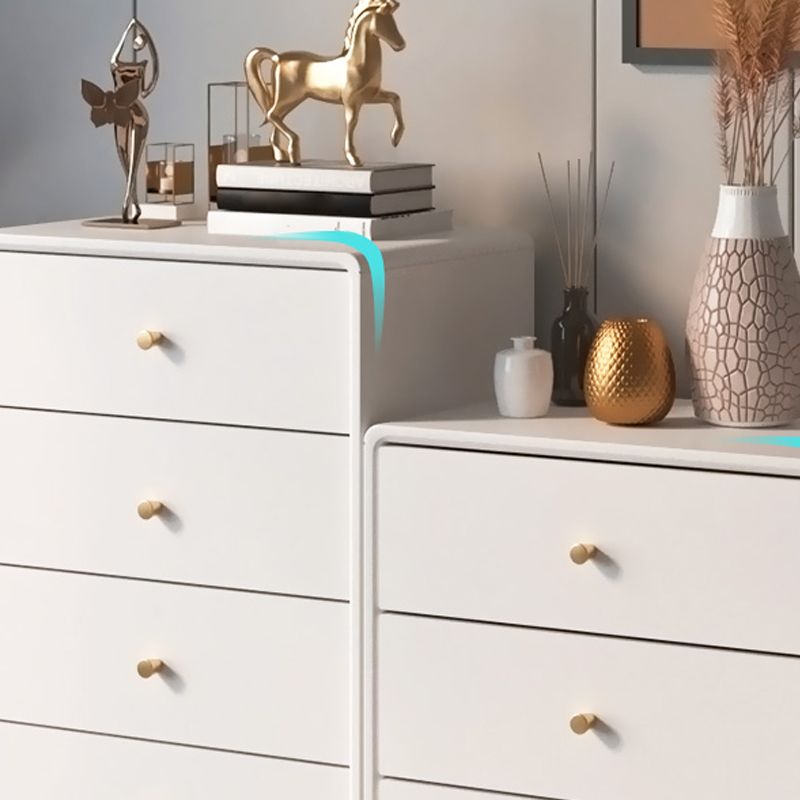 Classic Glam Solid Pine Storage Chest Dresser Vertical Dresser