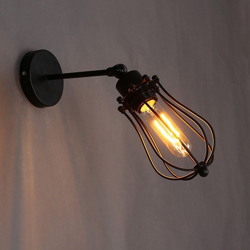 Industrial Iron Wall Lighting Ideas Geometry Shape Wall Sconce Lighting for Living Room