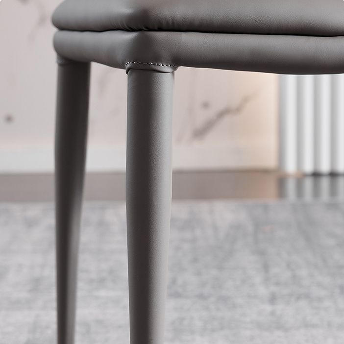 Faux Leather Dining Chair Parsons Upholstered Chair for Dining Room