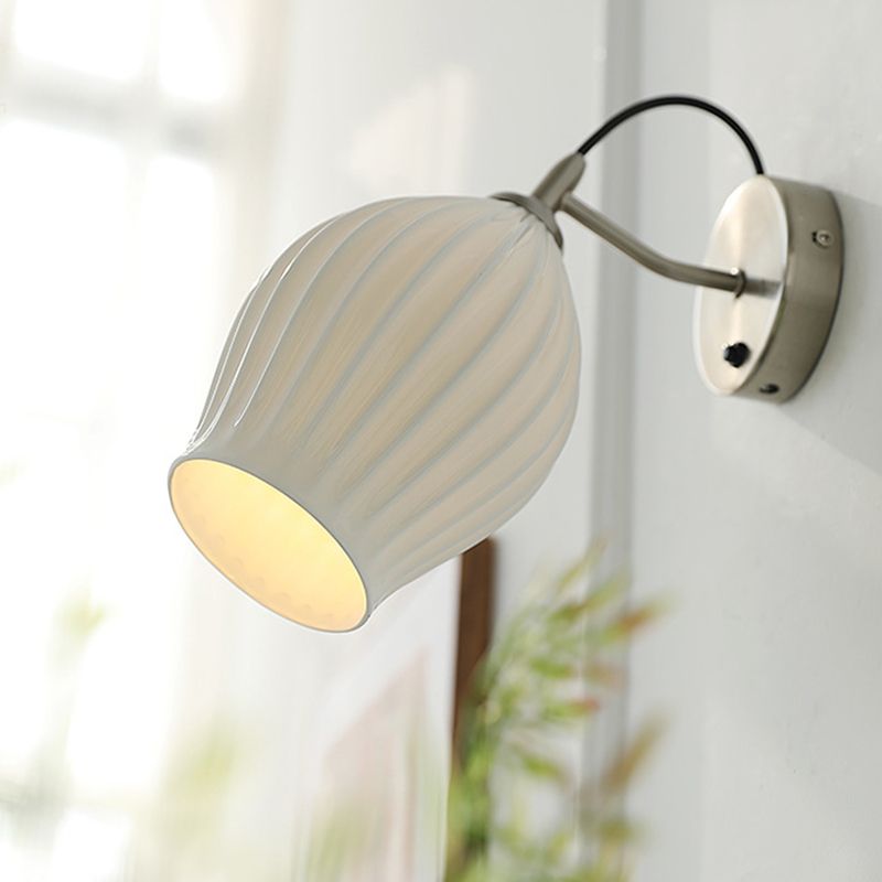 Modern Single Chrome/Golden Wall Mounted Sconce Shaded Wall Light