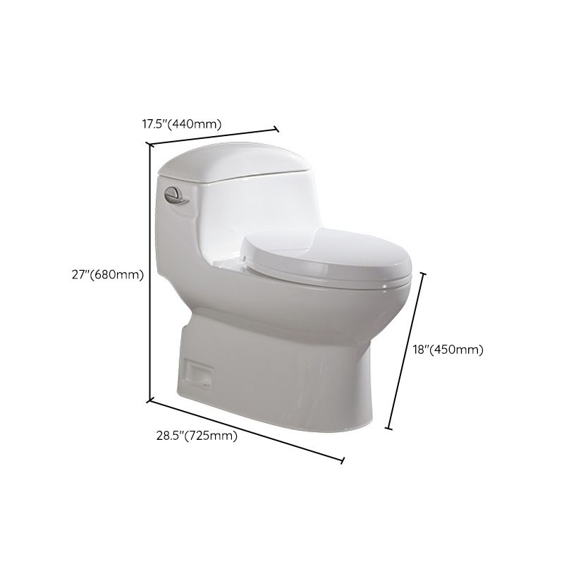 Traditional Seat Included One Piece Toilet Floor Mounted Toilet Bowl for Washroom