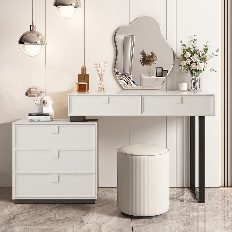 Standing White Makeup Vanity Desk Bedroom Vanity Dressing Table Set