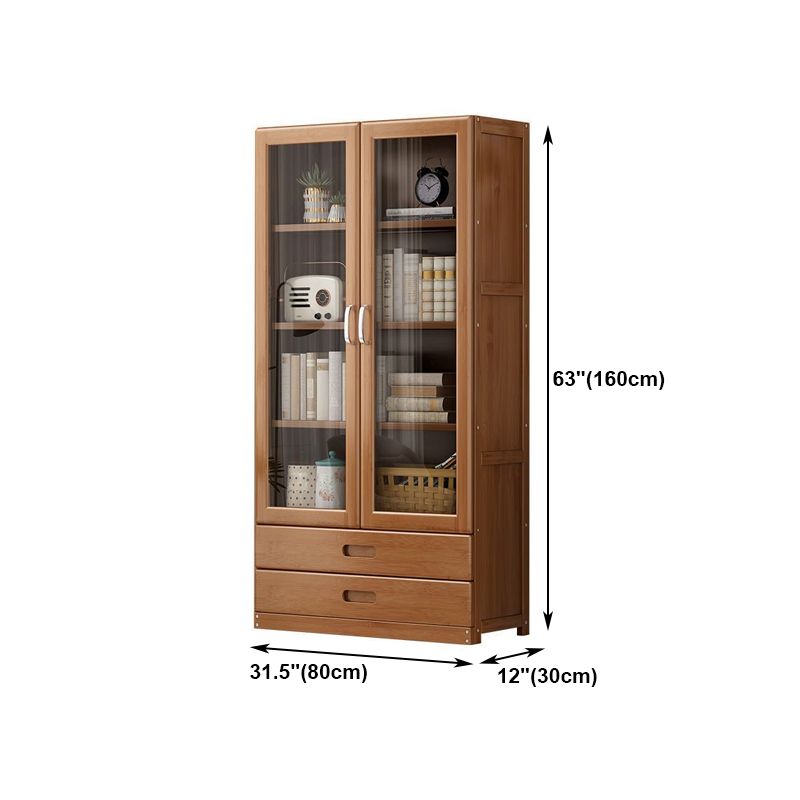 Contemporary Vertical Standard Bookcase Brown Manufactured Wood Bookshelf