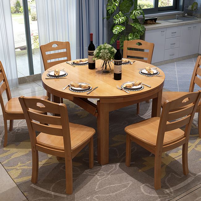 Modern Style Dining Table Solid Wood Butterfly Leaf Dining Table for Kitchen Use