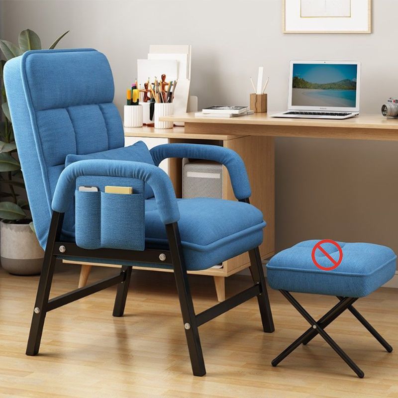 Contemporary Fabric Arms Included with Black Legs Lounge Chair