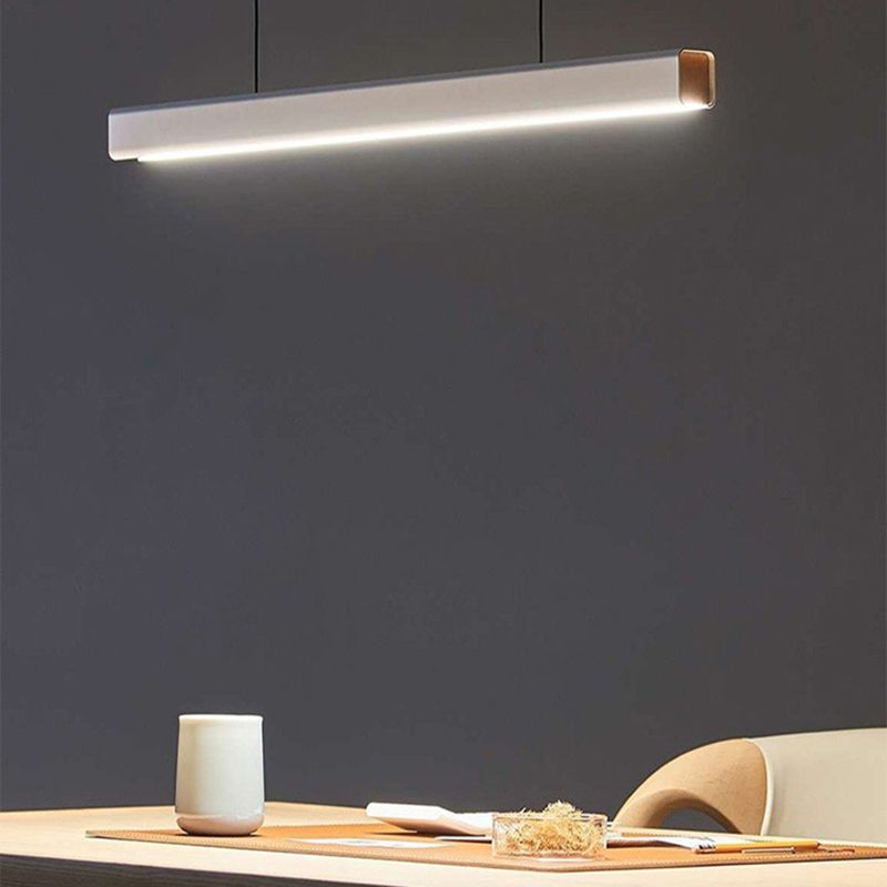 Nordic Pendant Light Modern Simple LED Long Strip Long Chandelier Lampe pour salle à manger