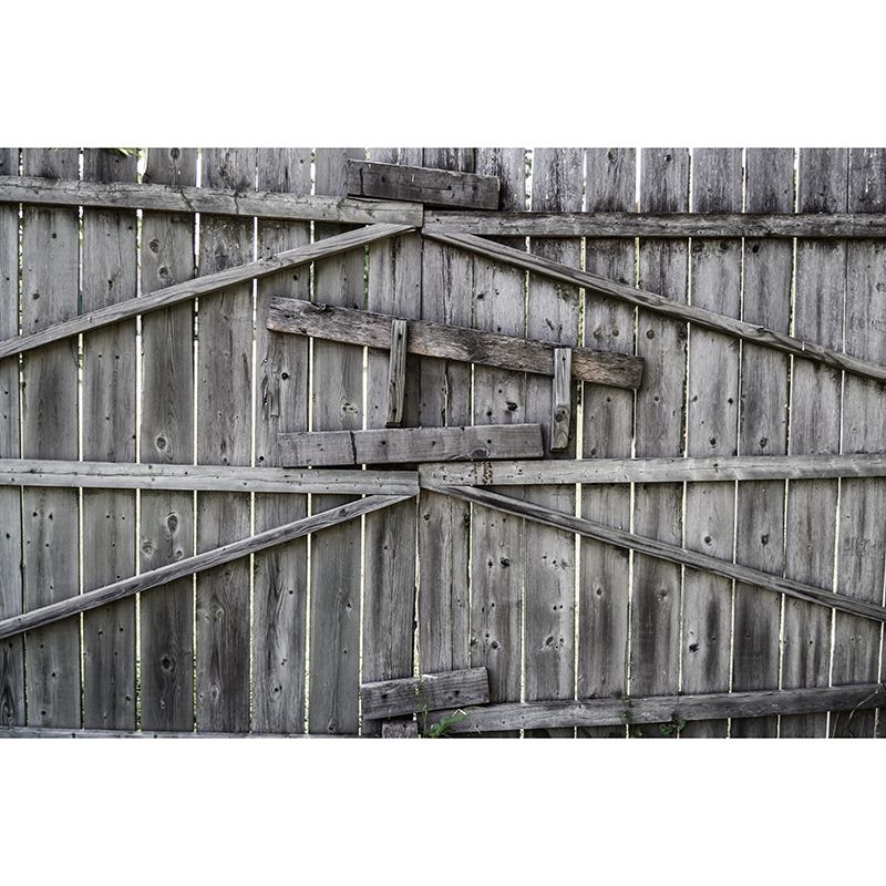 3D Mural Industrial Style Wood Grain Mural Mildew Resistant Decorative Wall Art