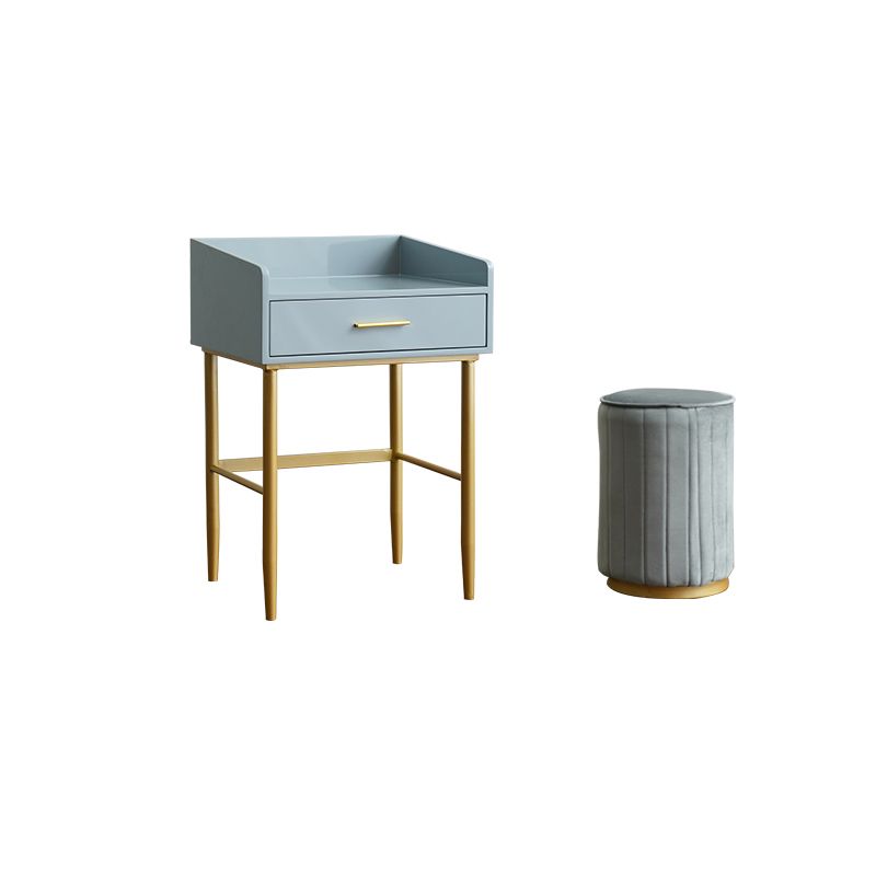 Wooden Vanity Set with 1 Drawer Luxurious Make-up Vanity in White/Grey