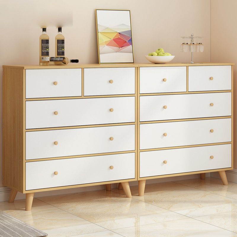 Contemporary Wood Storage Chest Matte Finish Bedroom Dresser