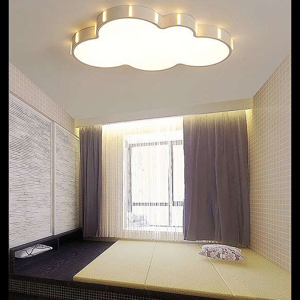 Einfachheit LED Decke Flush Mount Weiß geometrische Flush Licht mit Acryl Schatten für Wohnzimmer