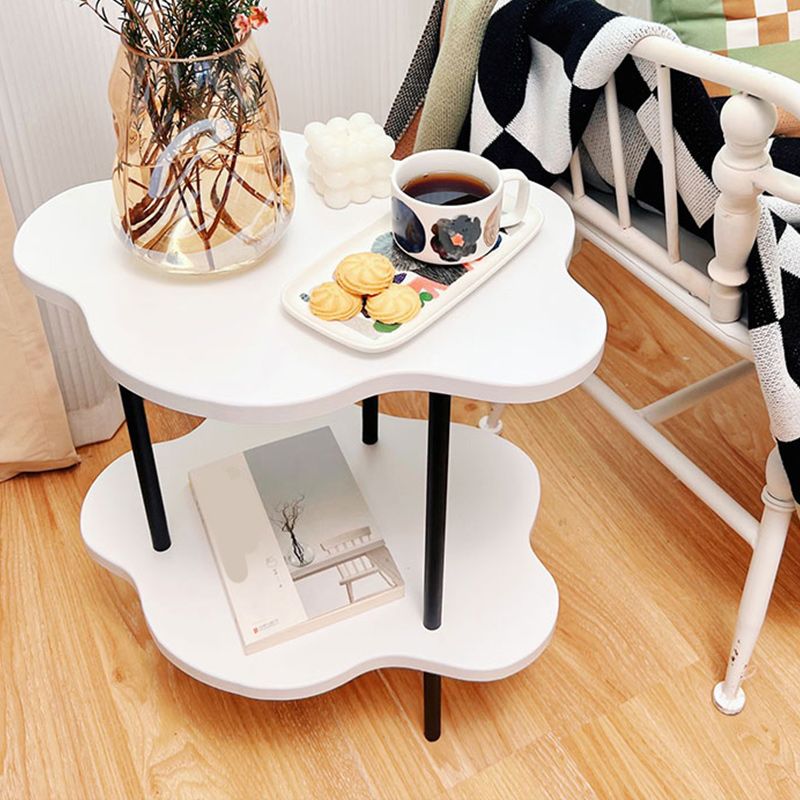 19"H Contemporary Corner Table Double Tier Accent Side Table