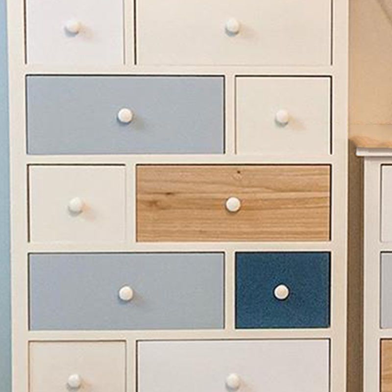 Glam Chest Bedroom Solid Wood Storage Chest in White with Drawers