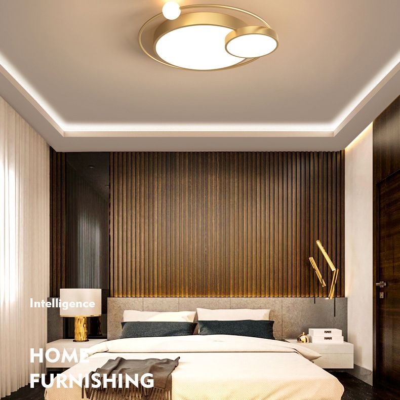 Scandinavische stijl slaapkamer LED-verlichtingsarmatuur 3-lichts creatieve ronde huis decoratieve plafondlamp