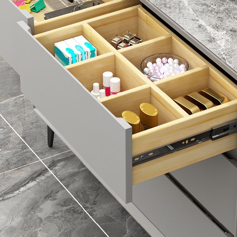 15.6-inch Width Modern Storage Chest Stone Dresser with 3/6 Drawers